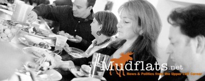The Mudflats sponsored an Alaska Wild Salmon party at Netroots Nation in Minnesota in 2011. Editors Jeanne Devon and Shannyn Moore teamed up with co-creator of the Daily Show Lizz Winstead to host the event designed to educate the progressive new media community about Pebble Mine and its threat. Alaska Bristol Bay salmon was the featured food.